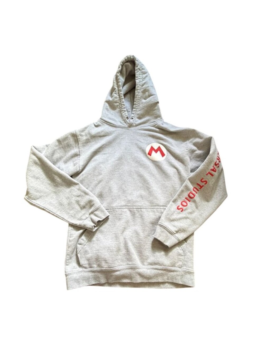 Universal Studios Super Nintendo World Mario Hoodie/Sweatshirt-Gray-Small-Fair